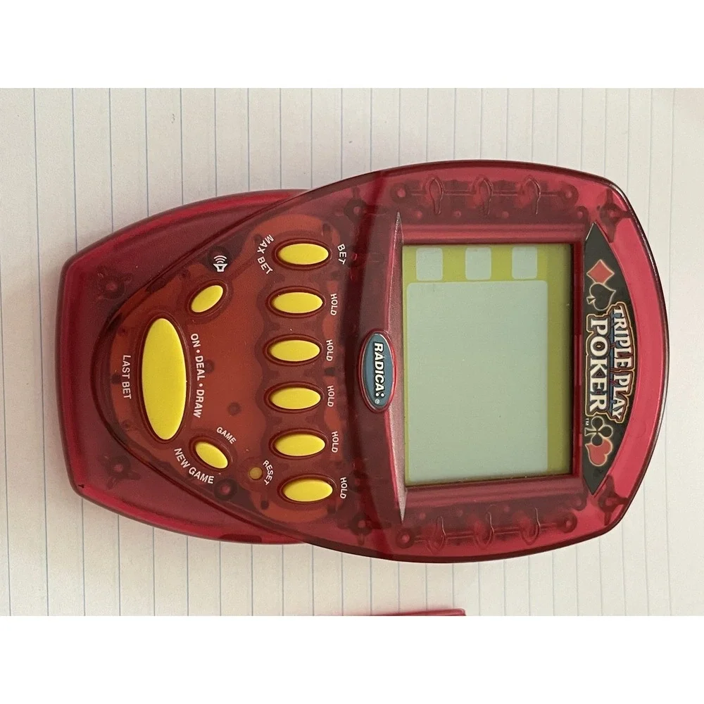 2000 Radica Triple Play Poker Electronic Handheld Poker Game (Tested & Working)